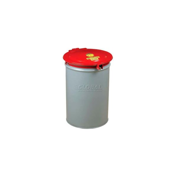 Justrite Drum Cover With Vent and Gasket for 55 Gallon Drum, Self-Latching, Steel, Red - 26753 26753 - main